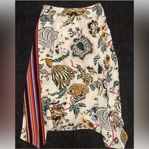 Tory Burch Marie Floral 100% Silk Skirt Happy Times Scarf Print Size 2 NWT